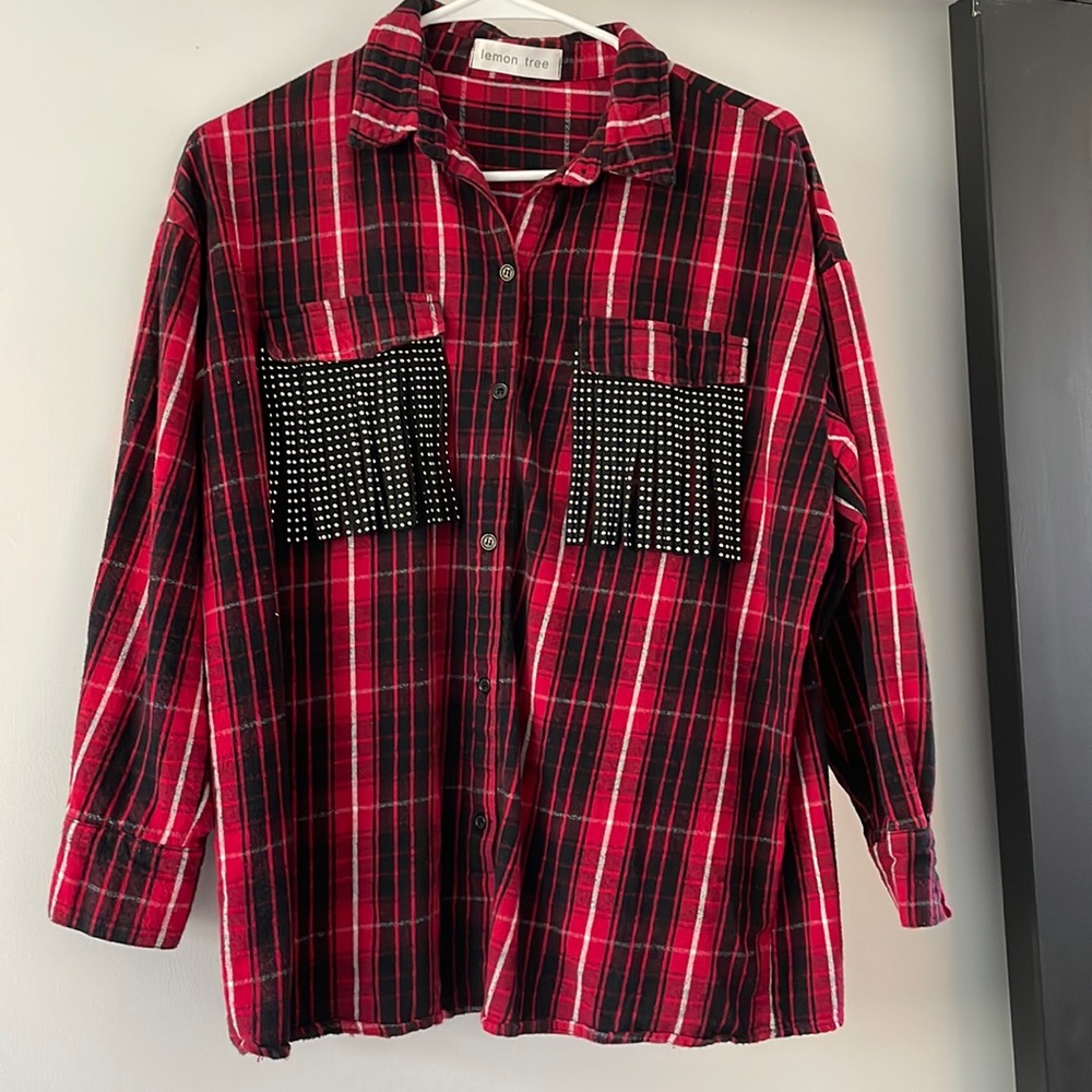 Women’s red Lemon Tree flannel